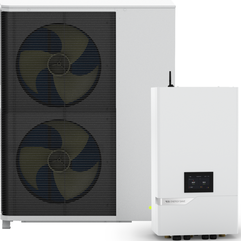 ES-R290-M15 propános hőszivattyú kültéri egység és ES MHB Hydro Box beltéri egység